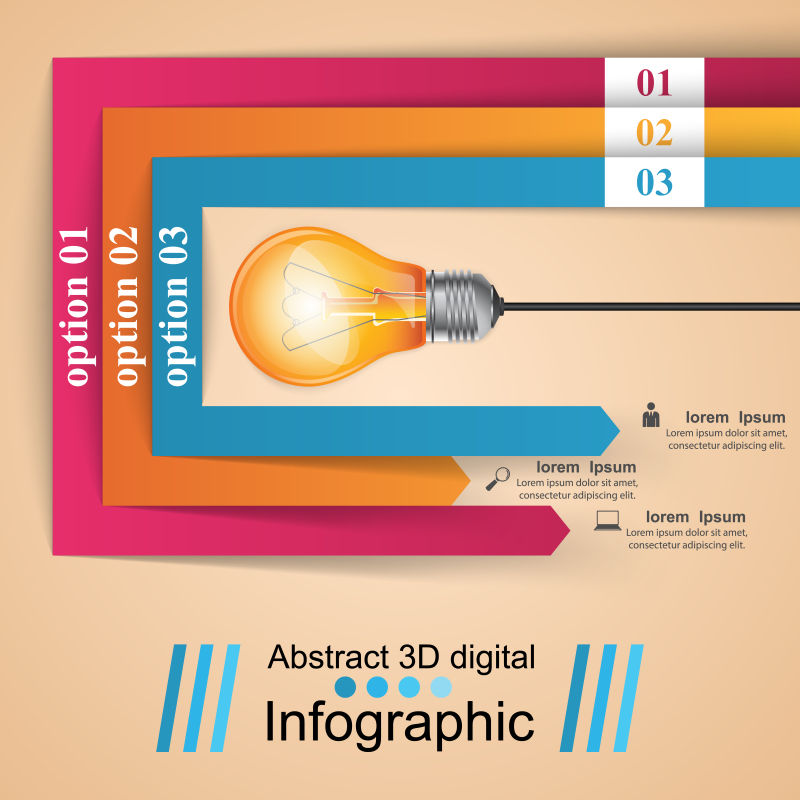 创意商业信息图表矢量设计模板