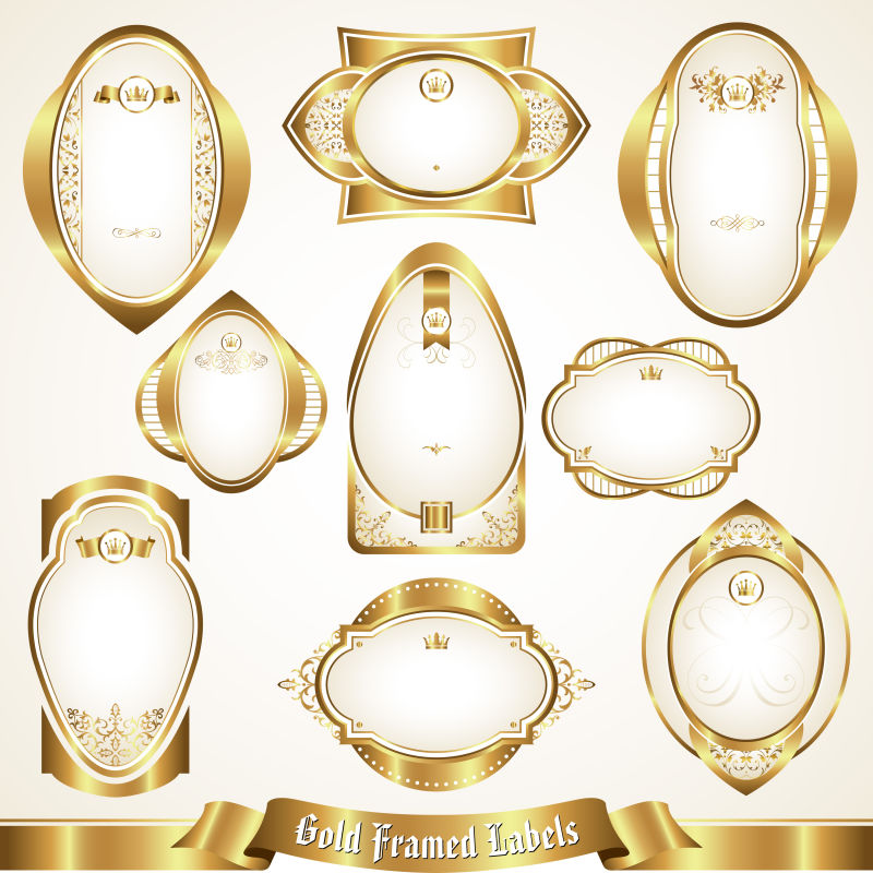 白金的矢量边框设计