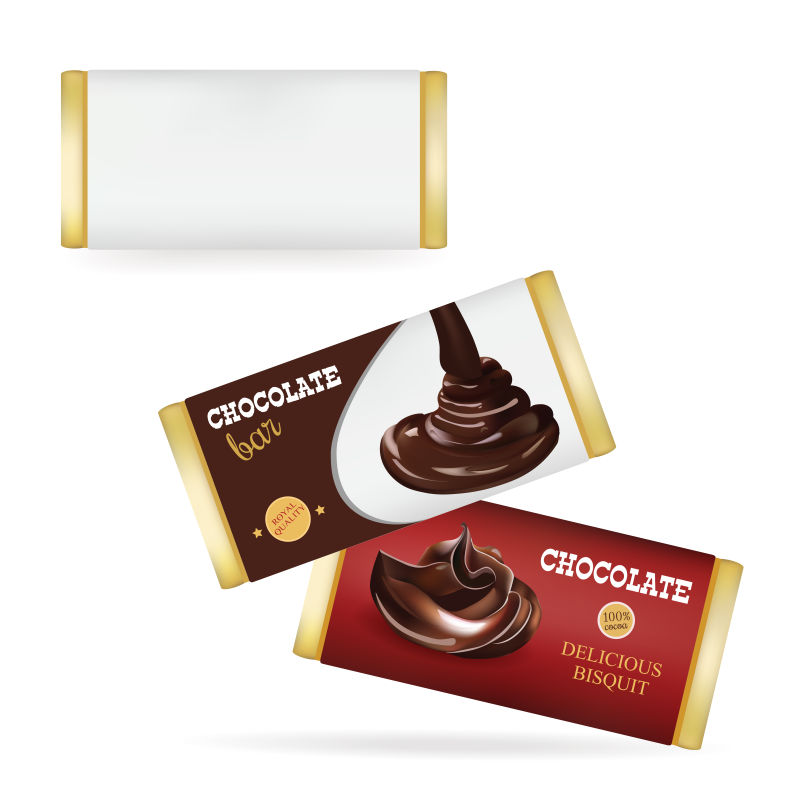 创意矢量巧克力食品包装设计模板