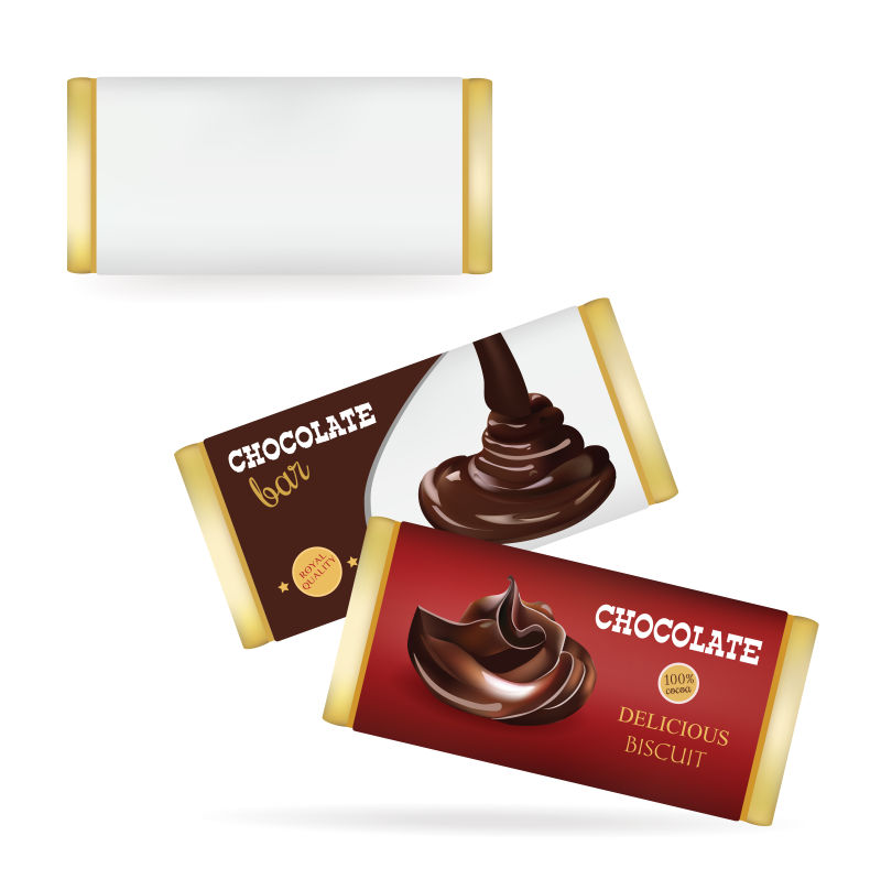 矢量创意精美的巧克力包装设计模板