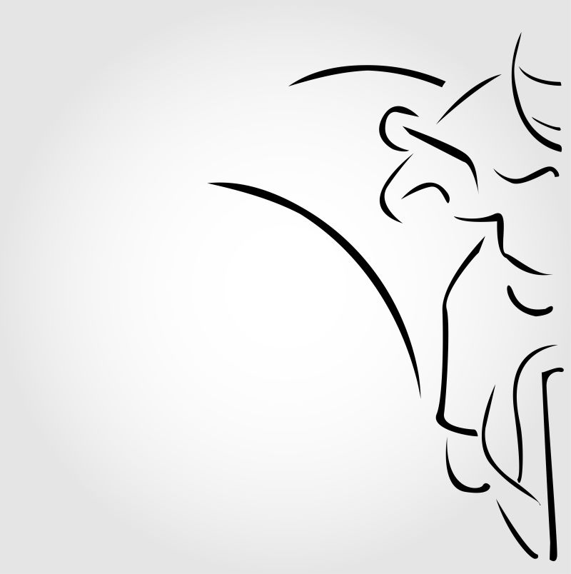 矢量摩托车抽象插画