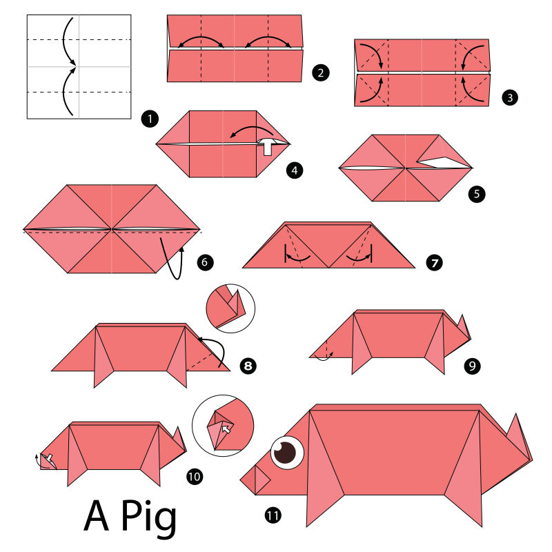 小猪折纸教案图片