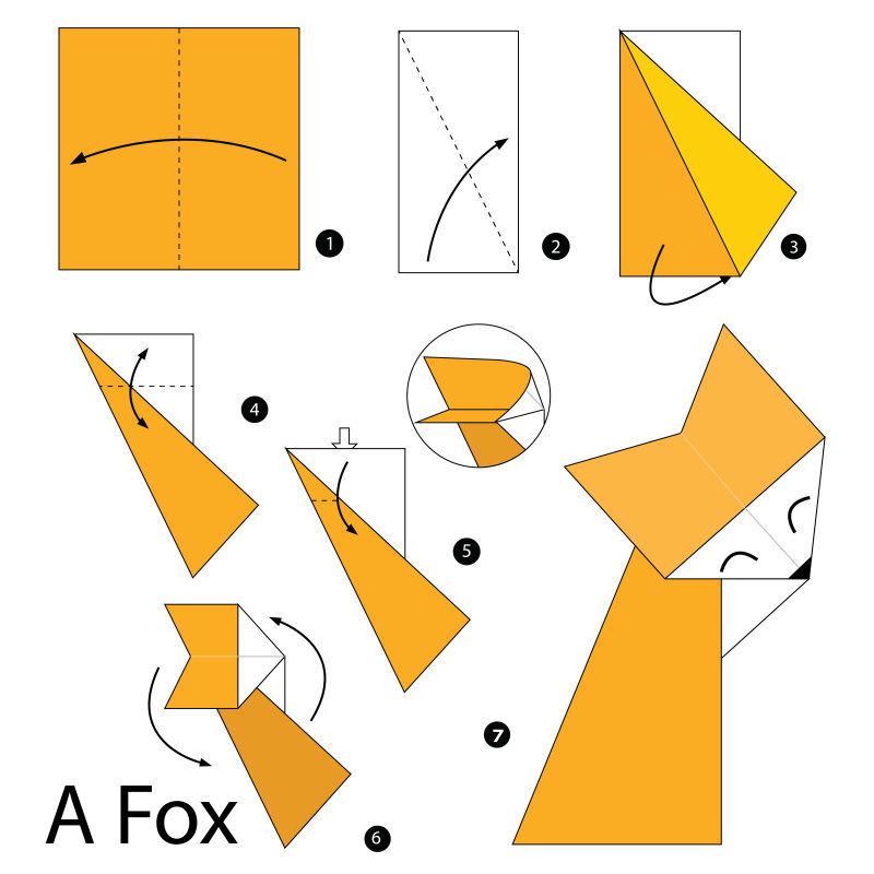 折纸狐狸简单折法图解图片