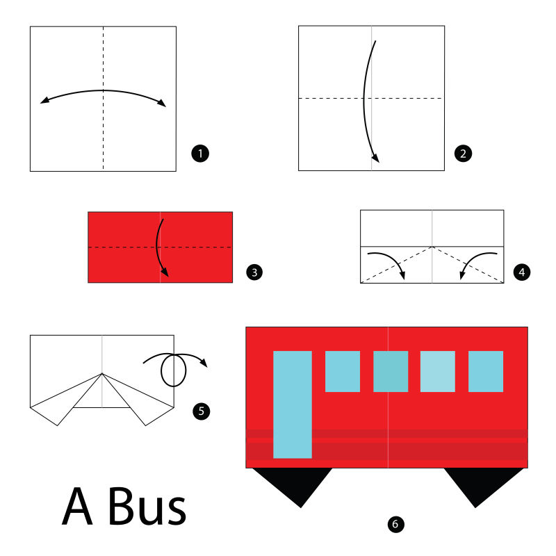 公共汽车手工制作教程图片