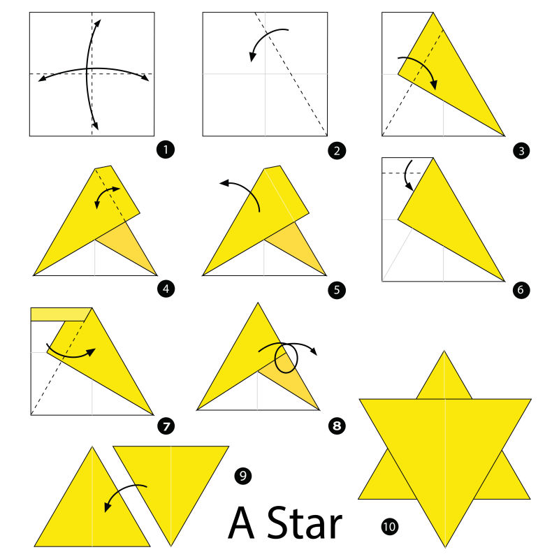 折叠五角星的步骤图案图片