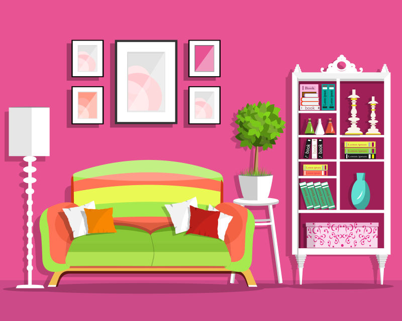 豪华客厅矢量设计模板图片-矢量的豪华客厅设计素材-高清图片-摄影