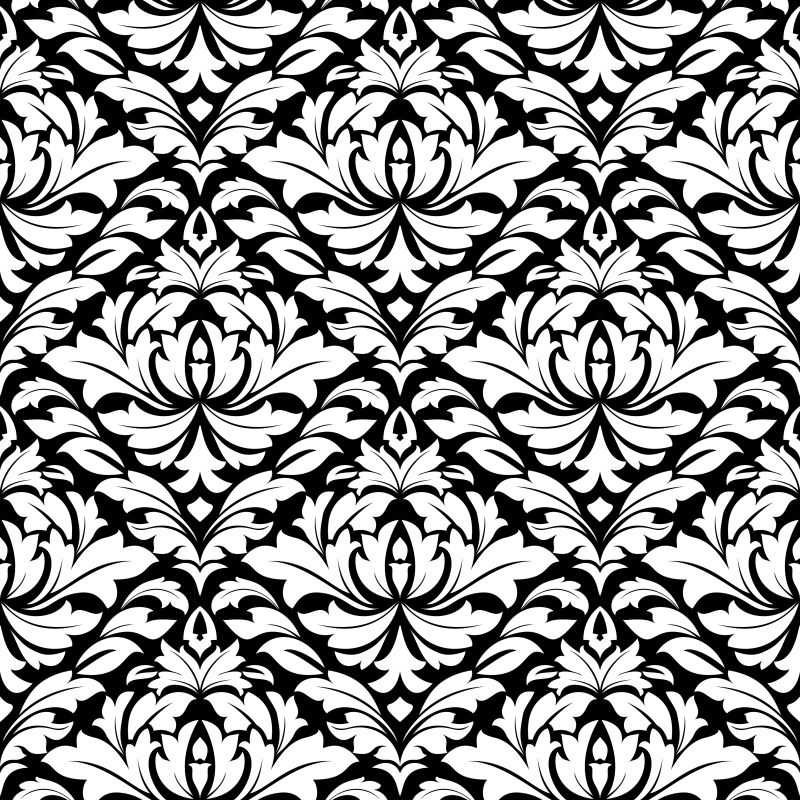 黑色的花纹图案矢量背景