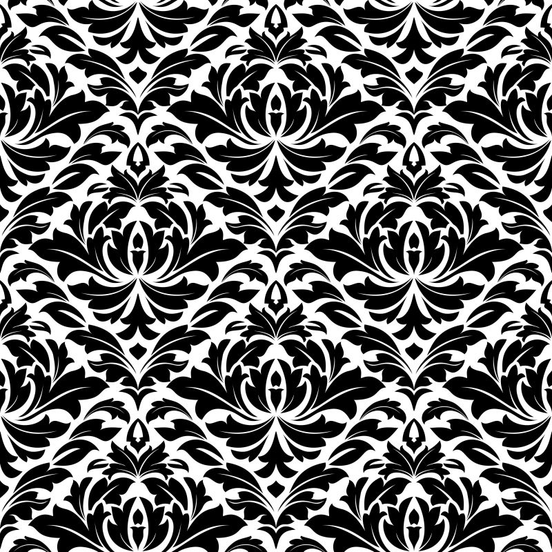 黑色花纹图案矢量背景