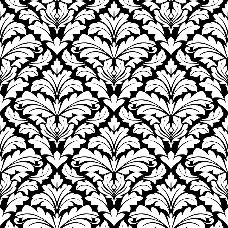 矢量的黑色花纹图案背景