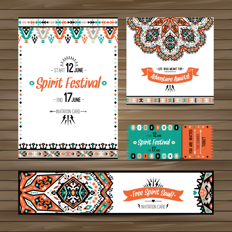 矢量创意花纹传单设计模板