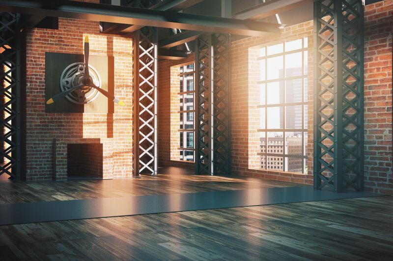 无家具机库风格的室内设计