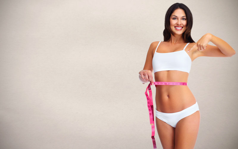 纤细腰段的健身美女