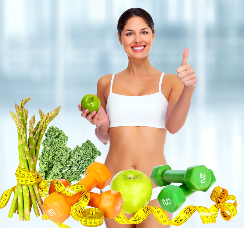 愉快的健身美女