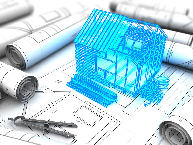 房屋建筑工程蓝图和图解