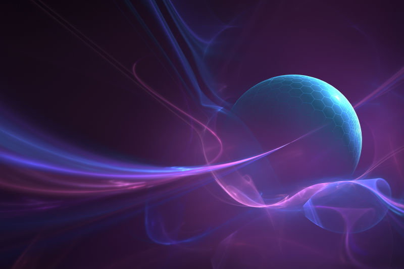 蓝色科技月亮背景图案