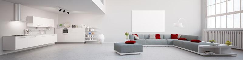 3D室内阁楼公寓全景