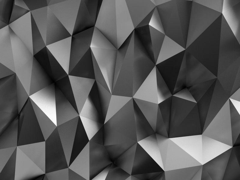 浅灰金属色不规则三角形立体背景图案