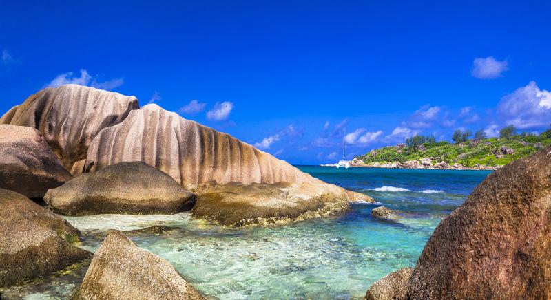 塞舌尔岛美丽的海滩风景