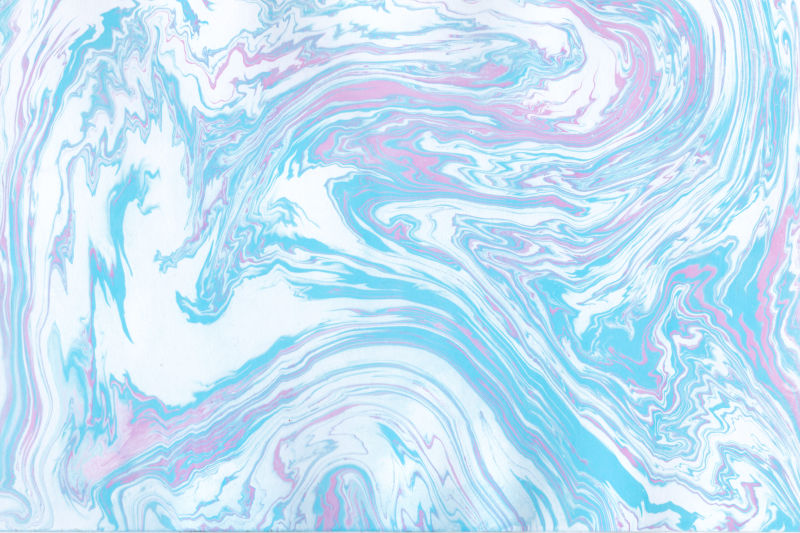 蓝色和白色的大理石抽象纹理背景