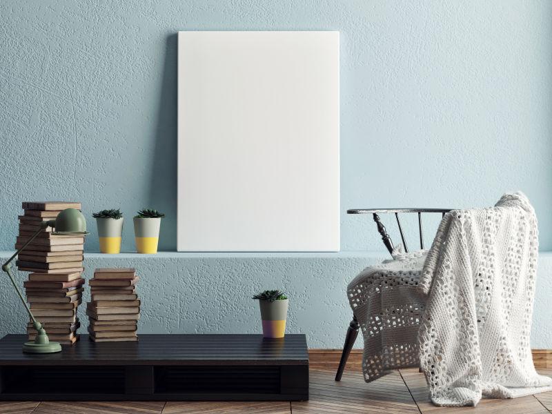 整洁的绿色背景公寓