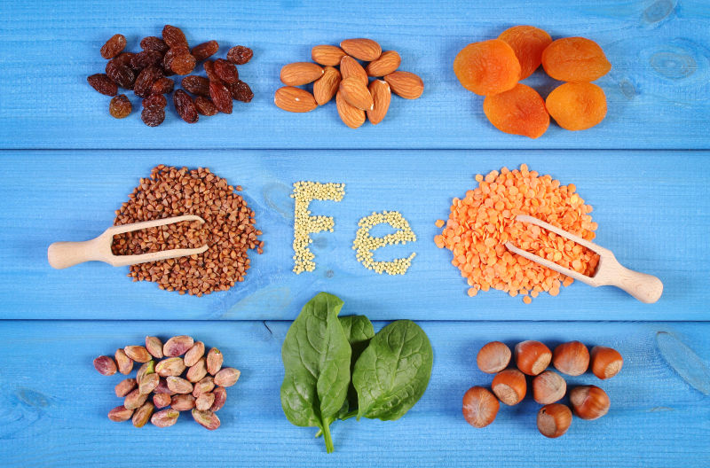 铭文Fe含铁和膳食纤维成分的食材