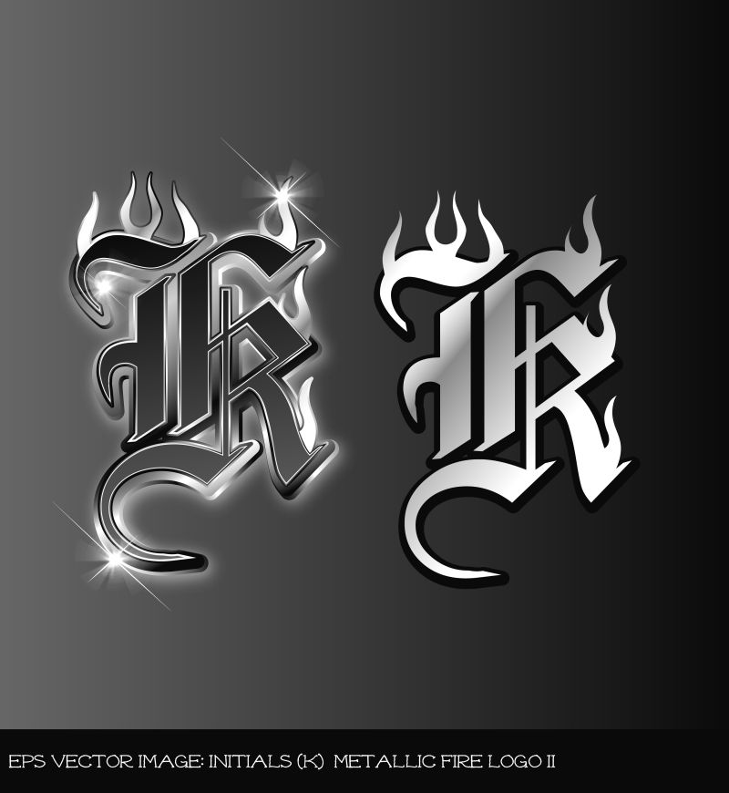 矢量字母k logo设计