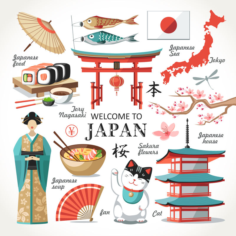 矢量日本传统文化设计元素图片-矢量日本传统文化设计元素图标背景素材-高清图片-摄影照片-寻图免费打包下载