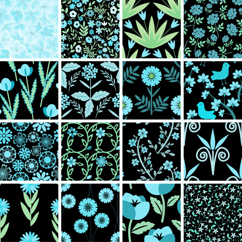 矢量创意小兰花的拼贴背景