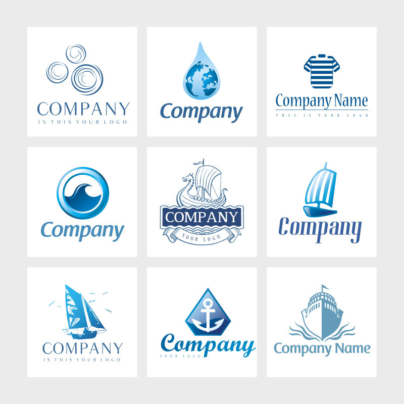 矢量的海运公司标志设计