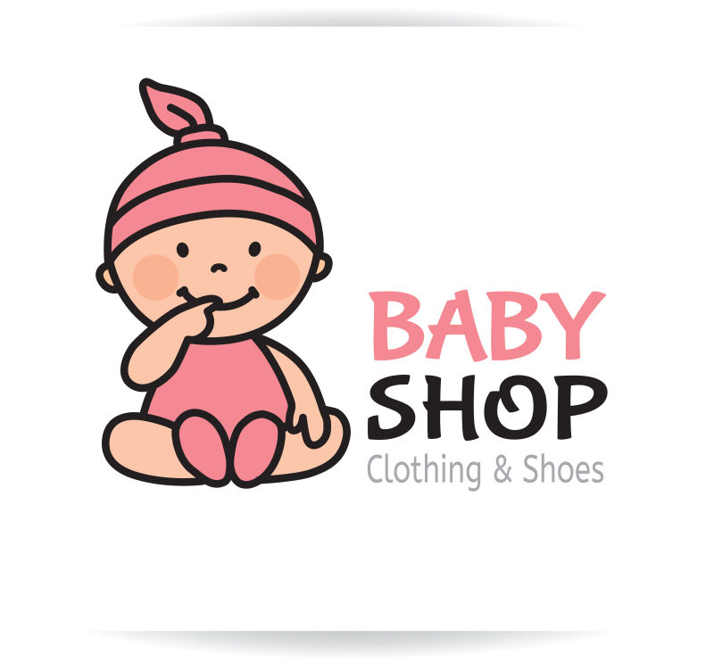 矢量的婴儿店标志