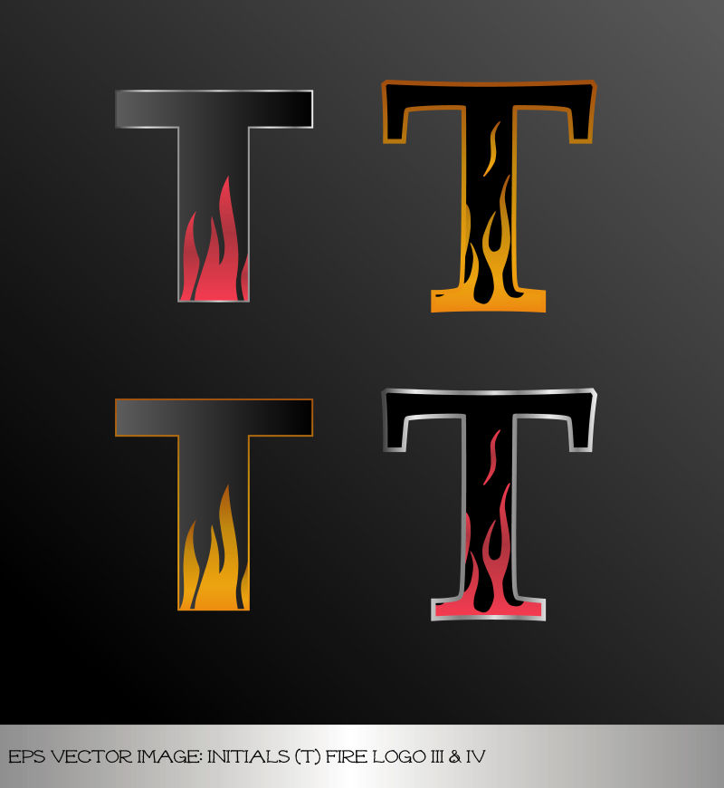 字母T矢量插图设计