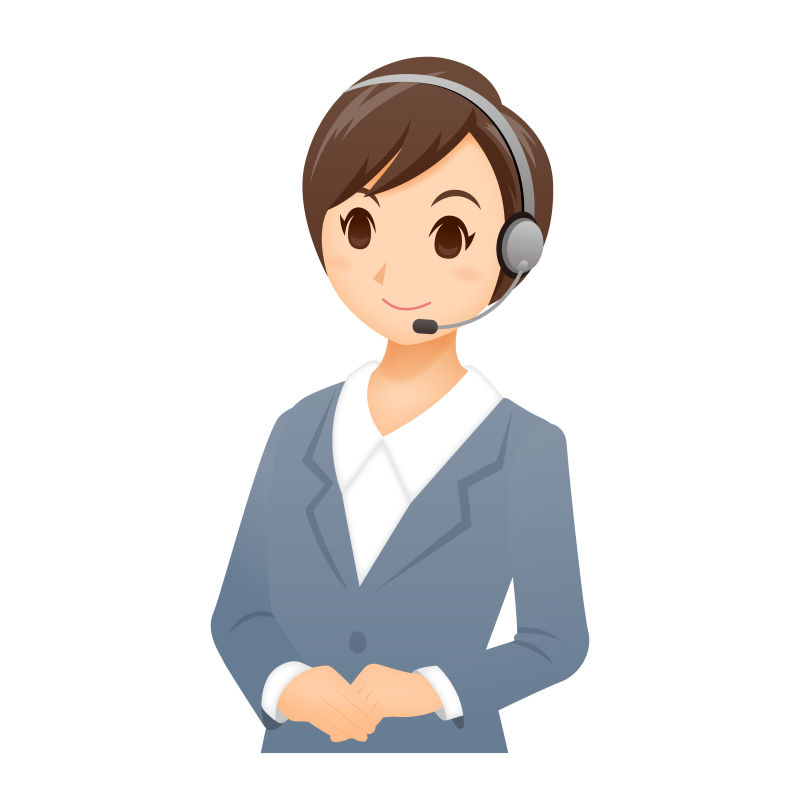 卡通的女客服矢量插画