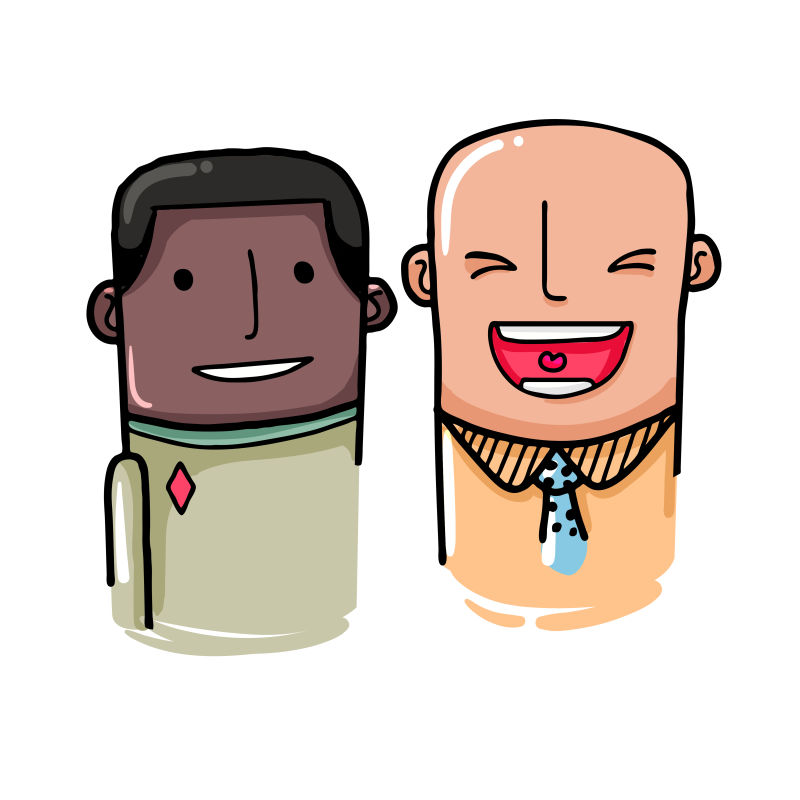 矢量的卡通同事插图设计