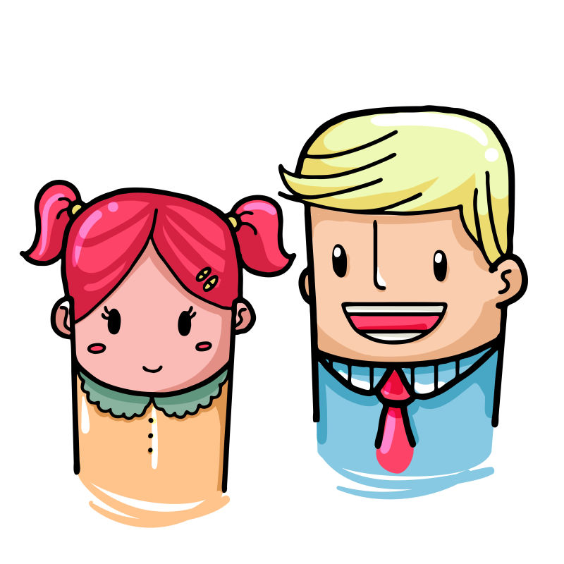 矢量的卡通儿童插图设计