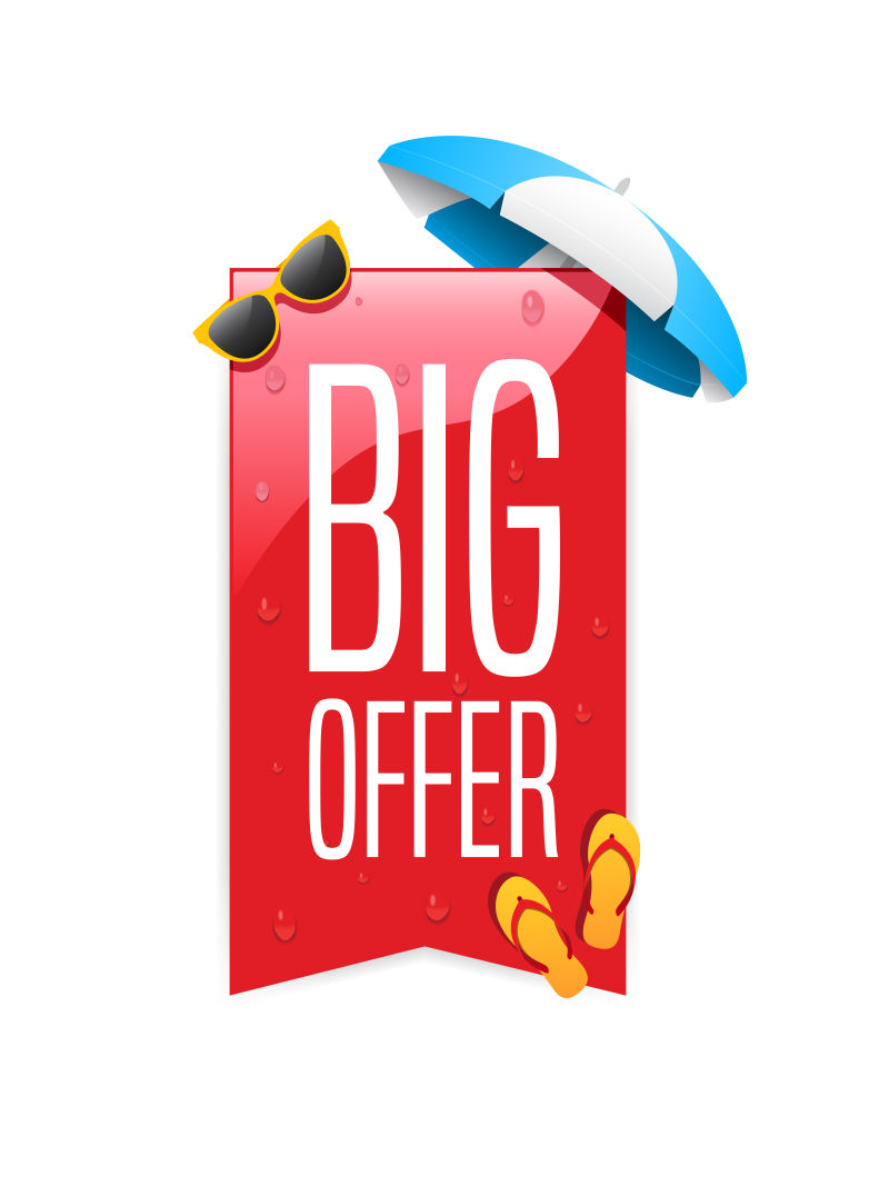 矢量夏季大促销标签设计