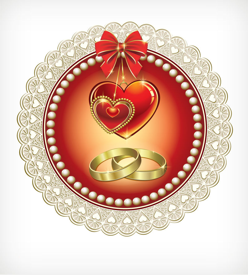 矢量结婚邀请卡模板