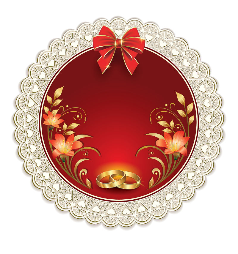 矢量结婚邀请卡