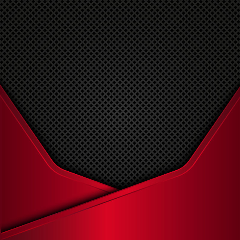 矢量红色金属带黑色网孔的背景