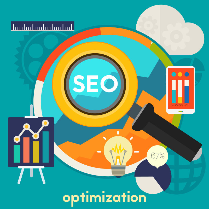 优化概念矢量海报设计