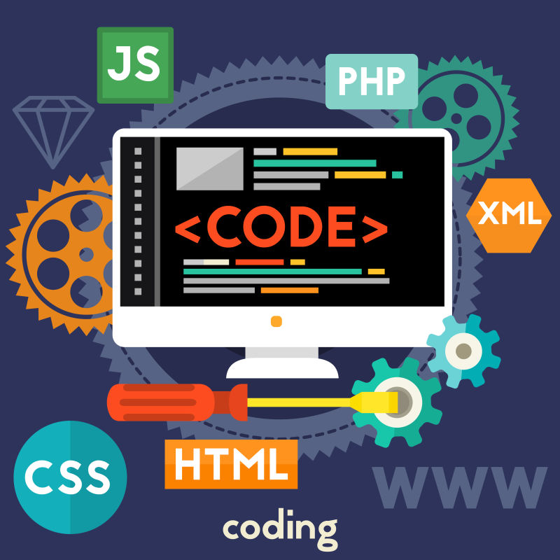 编码的电脑矢量