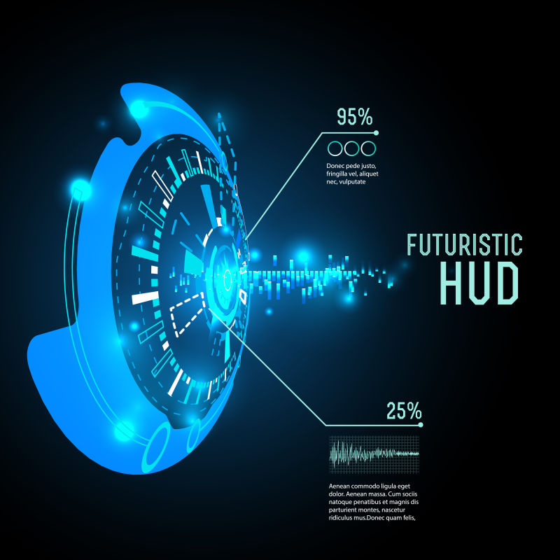 矢量未来概念的发光几何抽象背景