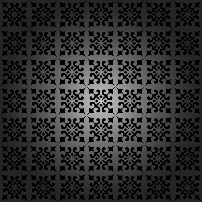 创意矢量有黑色装饰性花纹的背景