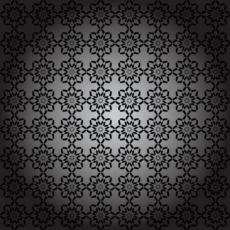 创意矢量几何无缝黑色图形背景