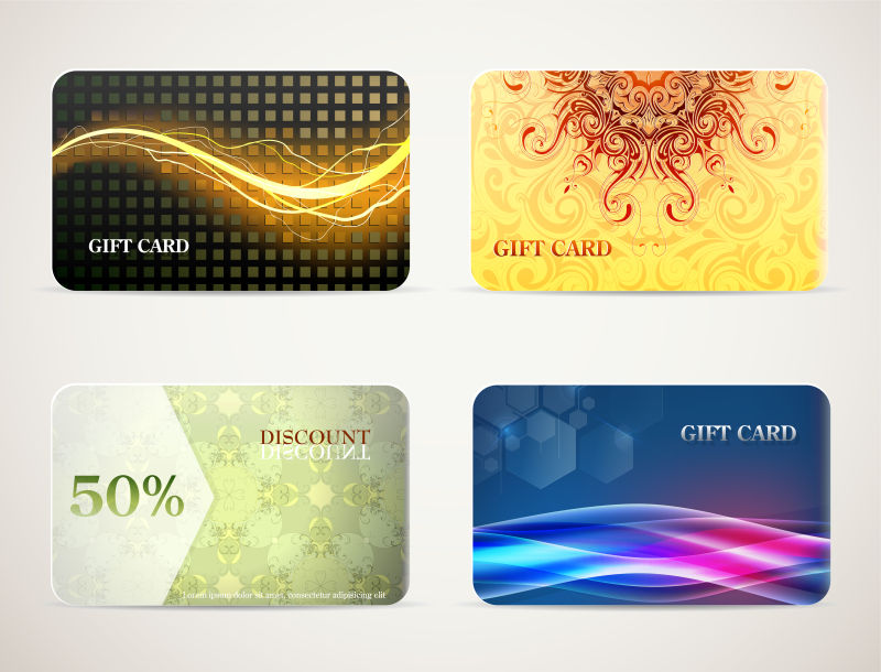 现代设计的矢量优惠礼品卡设计模板
