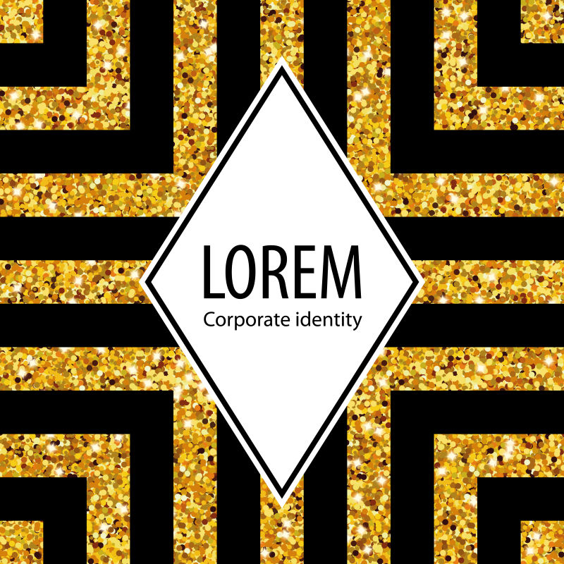 金色闪光条纹的矢量背景