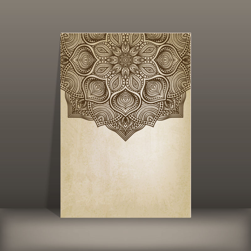 矢量特色传统装饰纹样的卡纸