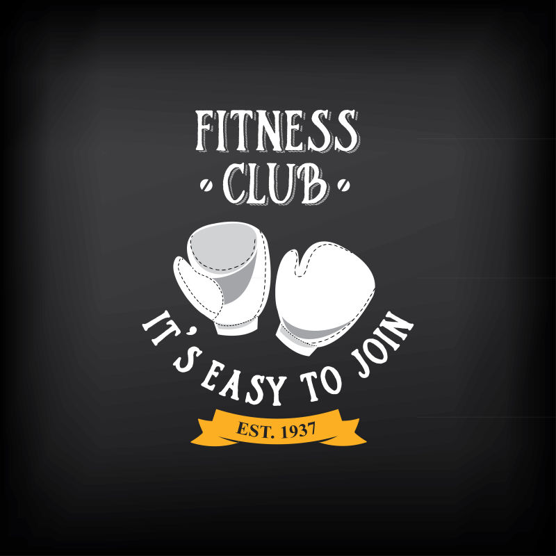 矢量健身俱乐部的创意标志设计