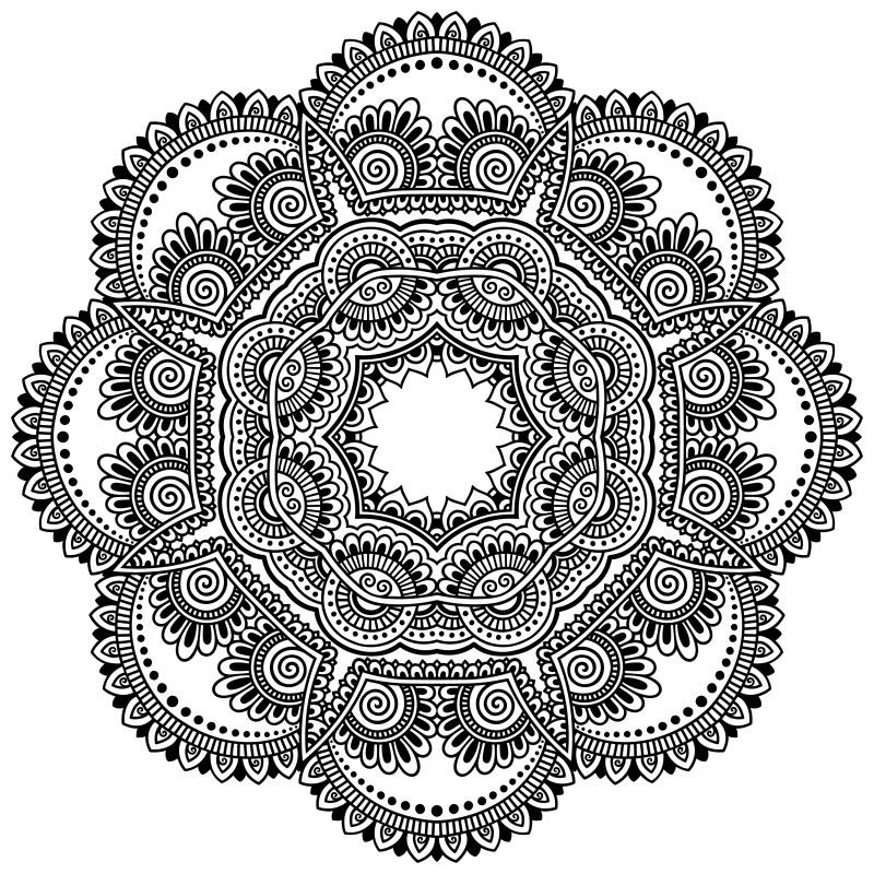 矢量的曼荼罗装饰