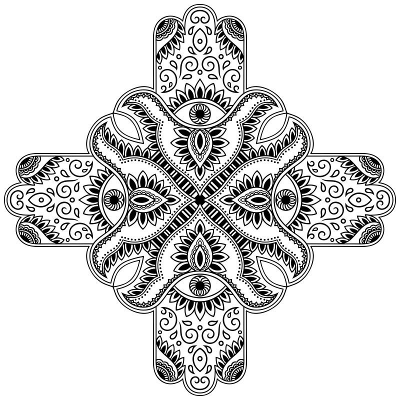 矢量的曼荼罗图案装饰