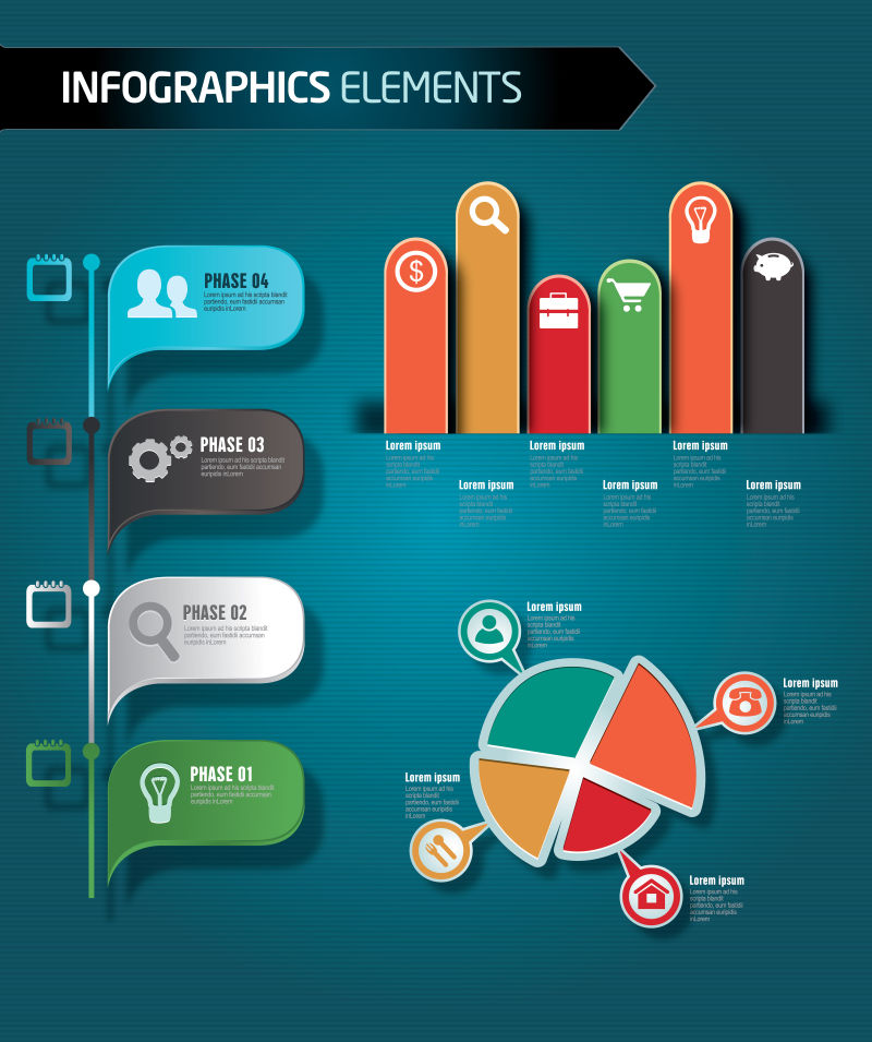 矢量的信息圖表設計模板